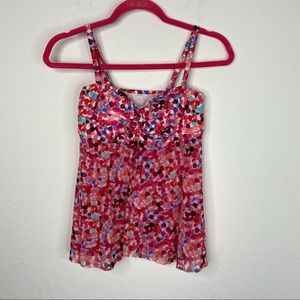 Bahia Pink Polka Dot Swim Top Size S
